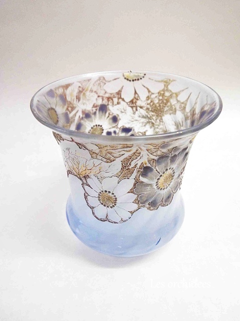エミールガレ　水色ガラス　花瓶