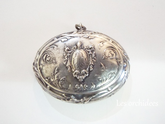 france antique silver pillcase