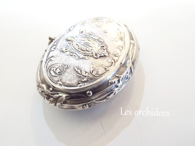 france antique silver pillcase