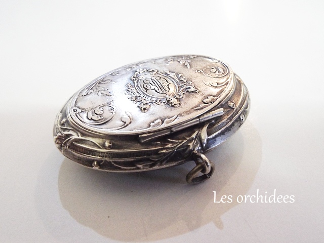 france antique silver pillcase